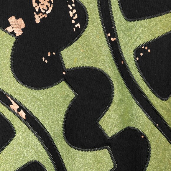 Kenzo Black & Green Gear-Patch Cotton Sweatshirt - Picture 7 of 10